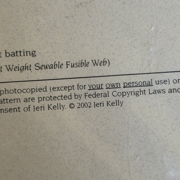 Jeri Kelly The Skating Santa Collection Quilt Pattern Pillow Wall Hanging 2002 - Picture 3 of 4